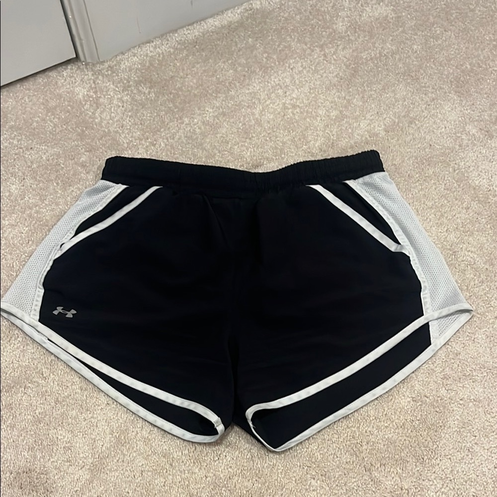 Under Armour Black and White Athletic Shorts